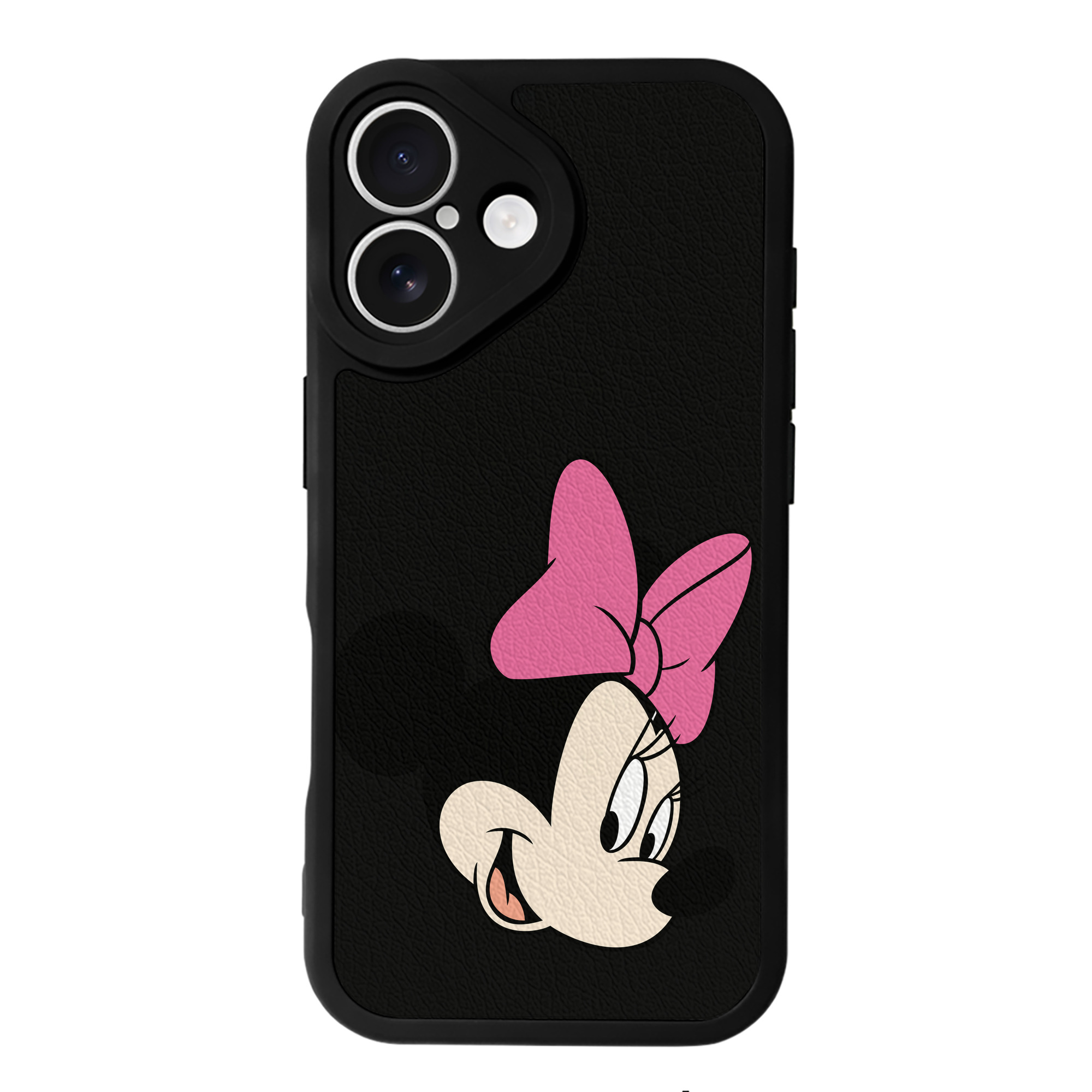 （画像用） ミッキーマウス Mickey Mouse 【iPhone 16シリーズ対応】シリコンスマホケース（レザー調） 材質：シリコン